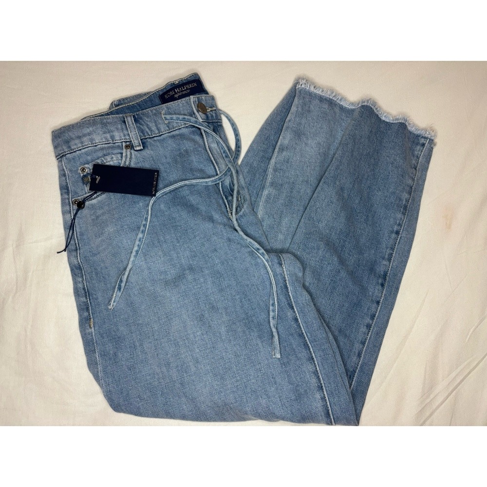 Kobi Halperin Kim Wide Leg Barrel Style Drawstring Denim Jeans 28 NWT $348